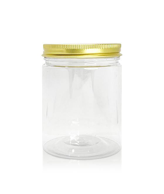 200ml Plastic Jar with Gold Lid - New Zealand Candle Supplies