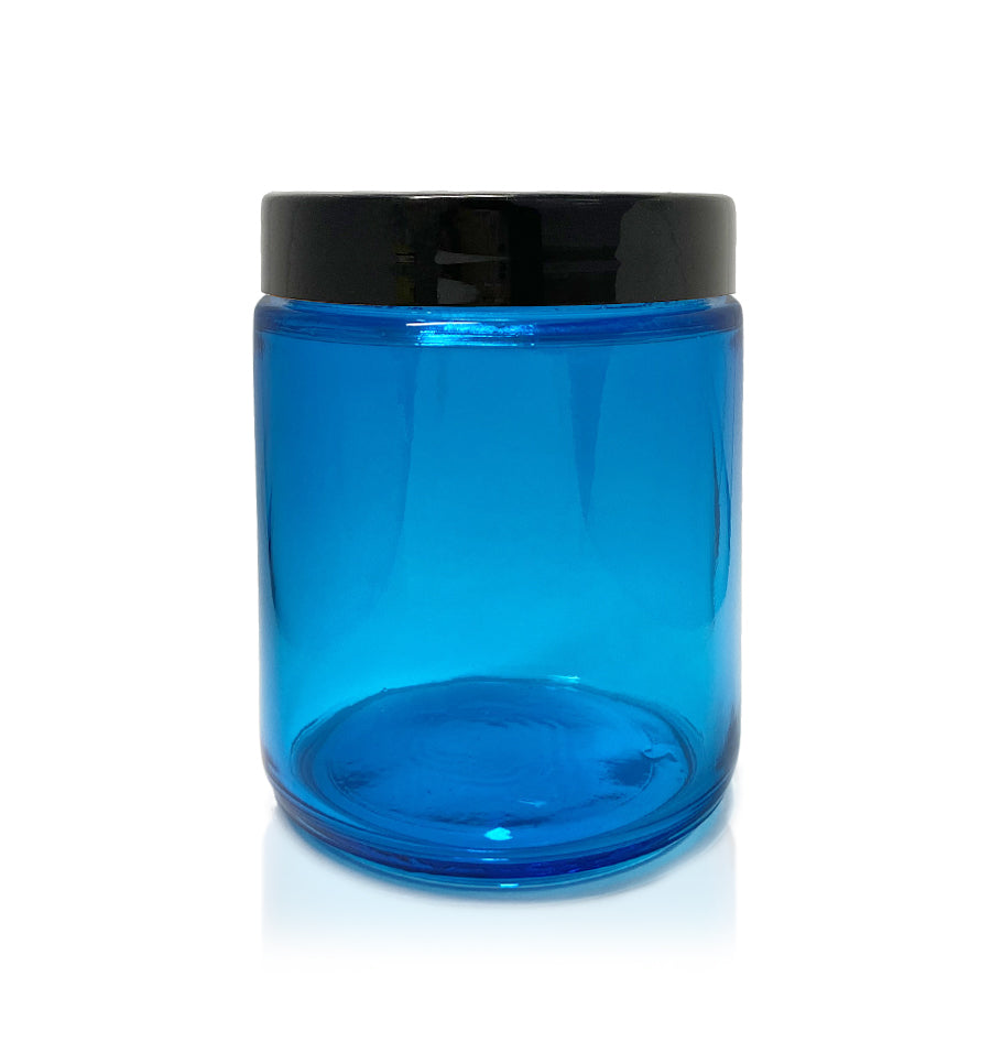 Topaz Pharmacist Glass Jar with Black Plastic Lid 200ml