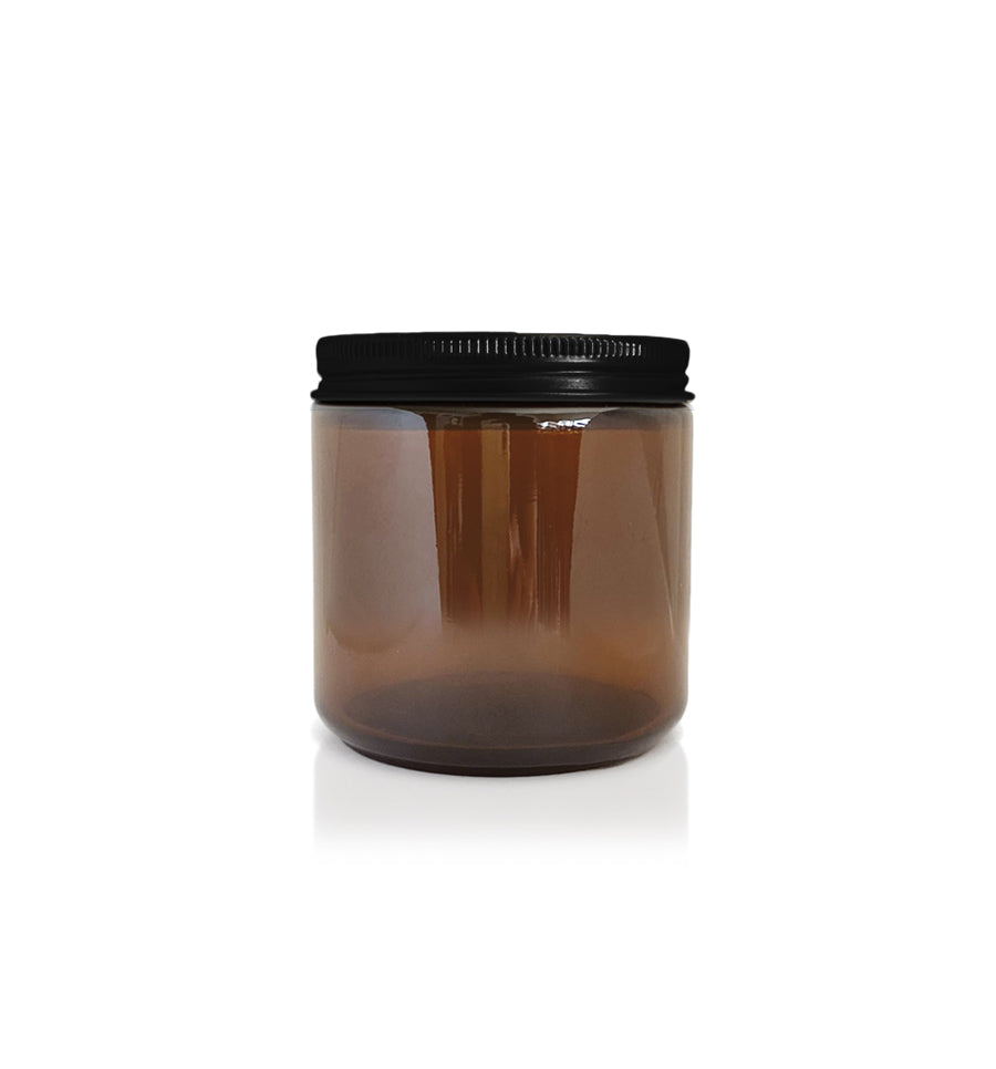 Amber Pharmacist Glass Jar with Black Lid 60ml