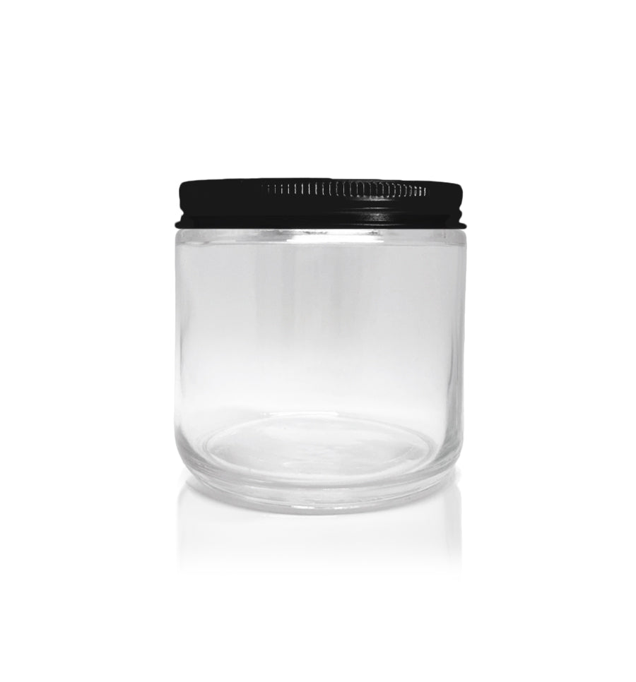 Pharmacist Glass Jar with Black Lid 100ml - New Zealand Candle Supplies