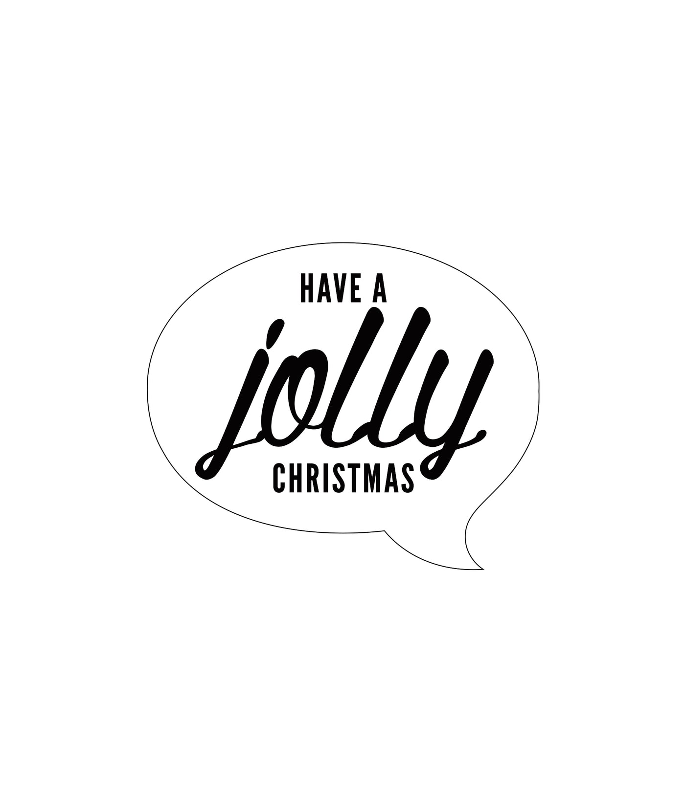 Have a Jolly Christmas Speech Bubble Label 3.5 x 3cm - New Zealand Candle Supplies