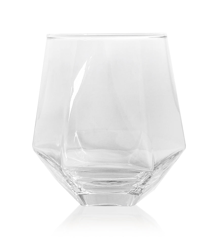Taper Hexagon Glass Candle Jar 310ml - Clear
