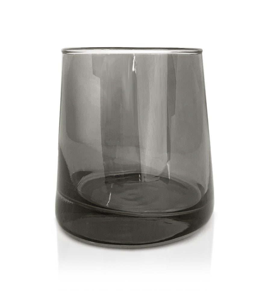 Taper Glass Candle Jar 270ml - Smoke Grey