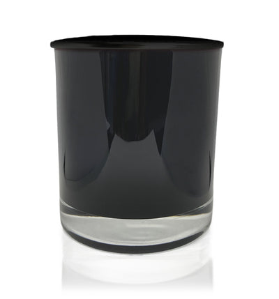 Black Bevel Edge with Thick Base Candle Jar - 300mls