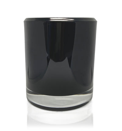 Black Bevel Edge with Thick Base Candle Jar - 300mls - New Zealand Candle Supplies