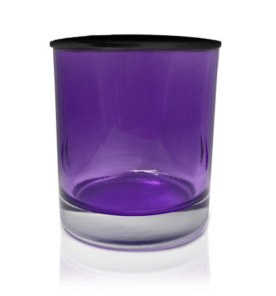 Purple Bevel Edge with Thick Base Candle Jar - 300mls
