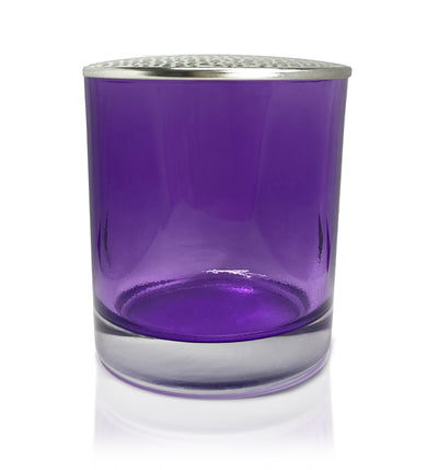 Purple Bevel Edge with Thick Base Candle Jar - 300mls - New Zealand Candle Supplies