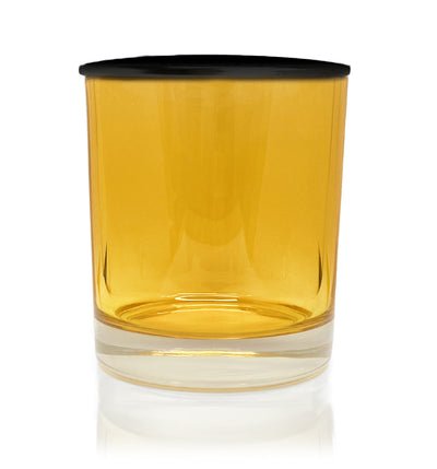 Radiant Yellow Bevel Edge with Thick Base Candle Jar - 300mls