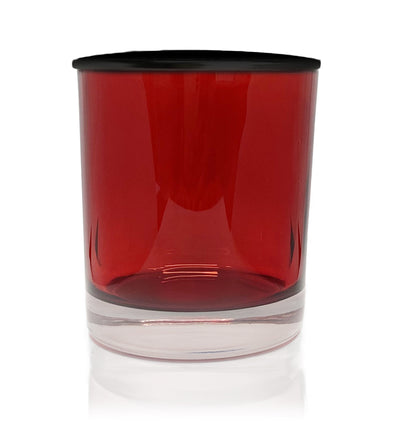 Red Bevel Edge with Thick Base Candle Jar - 300mls