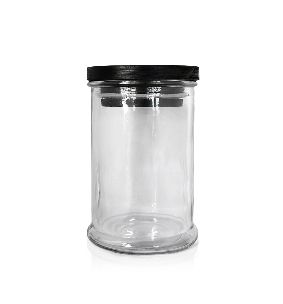 Danube - Clear Candle Jar with Black Wooden Lid 115ml