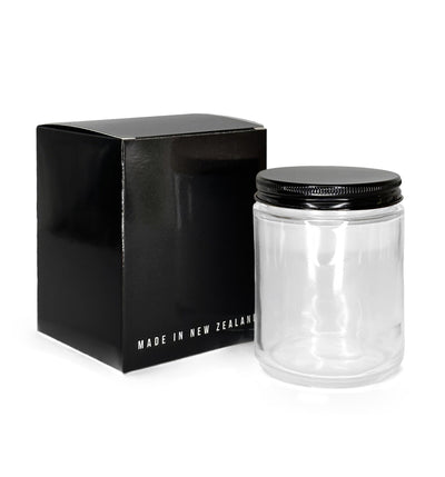 Pharmacist Glass Jar with Black Lid 200ml