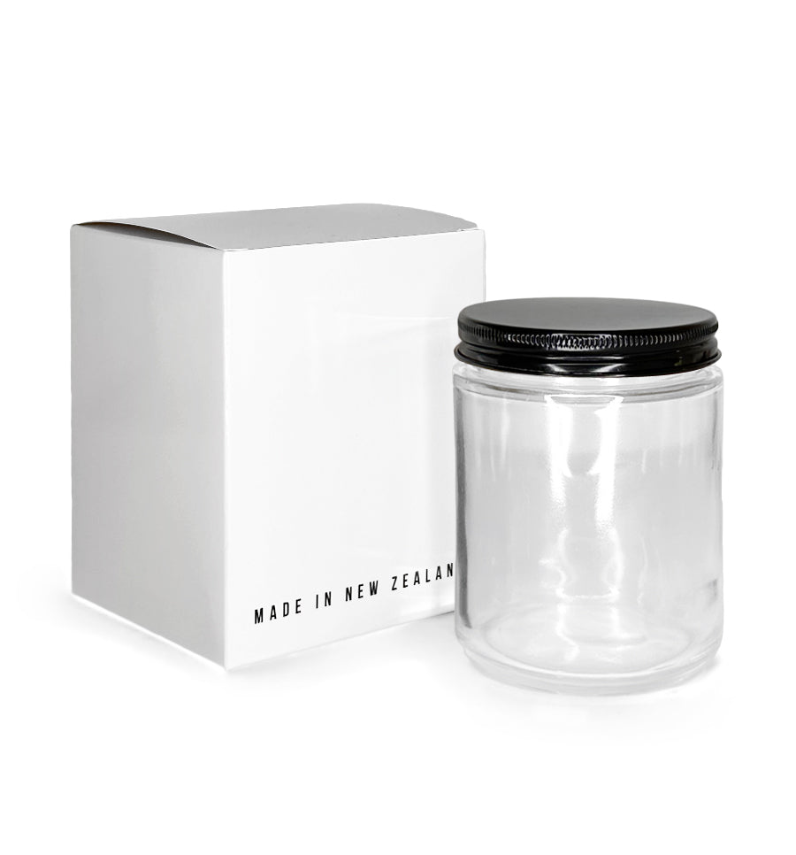 Pharmacist Glass Jar with Black Lid 200ml