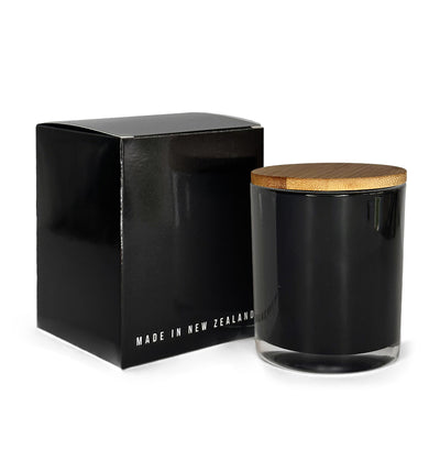 Small Classic Tumbler -  Black Jar  with Wooden Lid 145mls