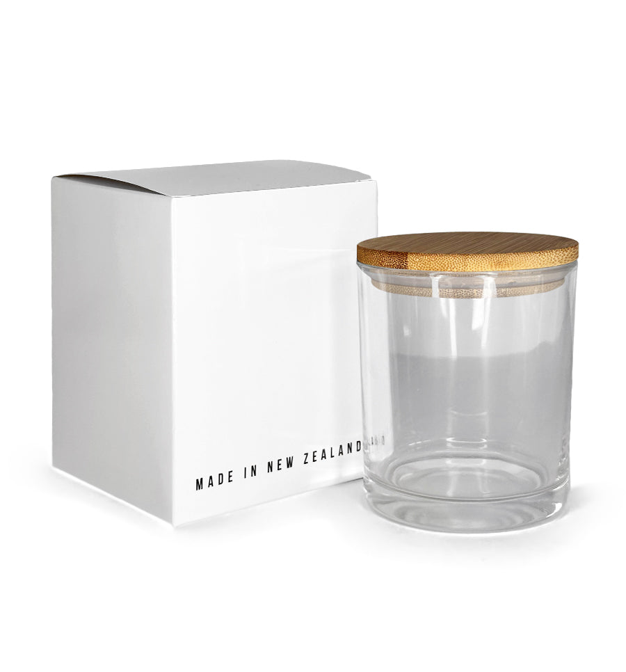 Small Classic Tumbler - Clear Jar  with Wooden Lid 145mls