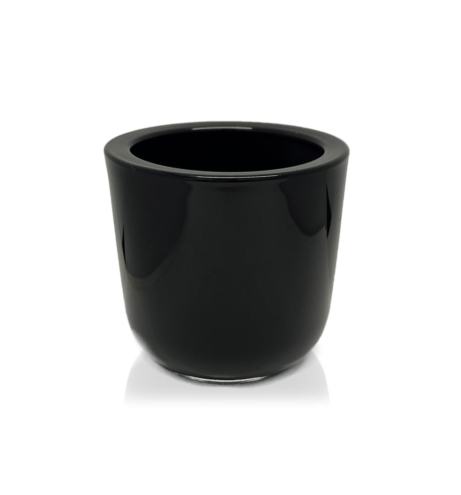 Thick Wall Glass Candle Jar - Black 150mls - New Zealand Candle Supplies