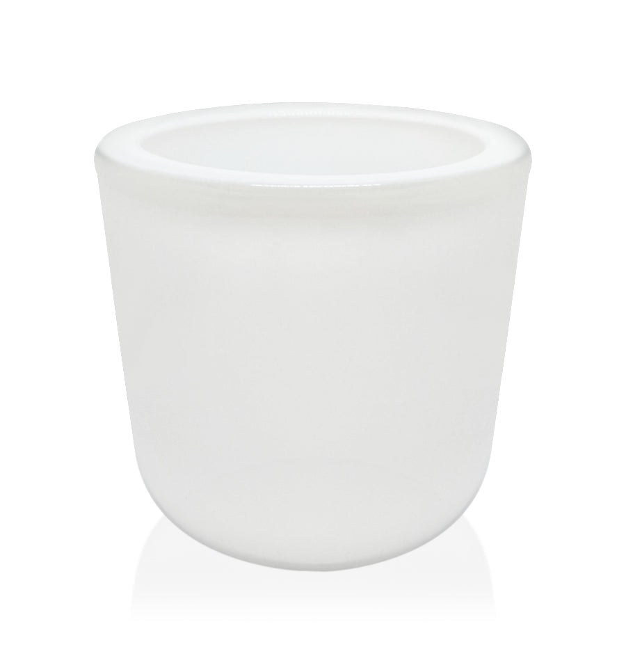 Thick Wall Glass Candle Jar - White 300mls - New Zealand Candle Supplies
