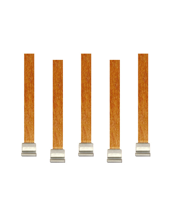 8mm x 9cm Wooden Wicks with Metal Base - New Zealand Candle Supplies